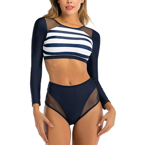 Women Two Piece Bathing Suit One Shoulder Scalloped Bikini Knit UV Tankini Swimsuit Swimwear Women Two Piece Bathing Suit One Shoulder Scalloped Bikini Knit UV Tankini Swimsuit Swimwear